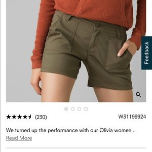 prAna Olivia shorts 5”